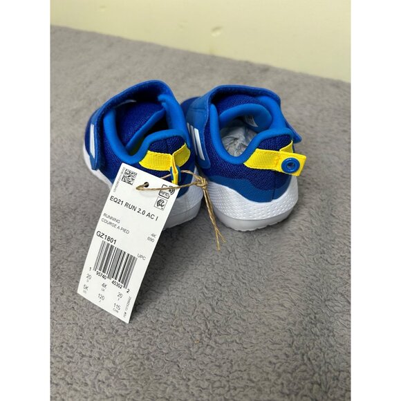 Adidas Eq21 Run 2.0 Shoes Royal Blue Infant Size 5k Gz1801 Strap - Picture 3 of 7